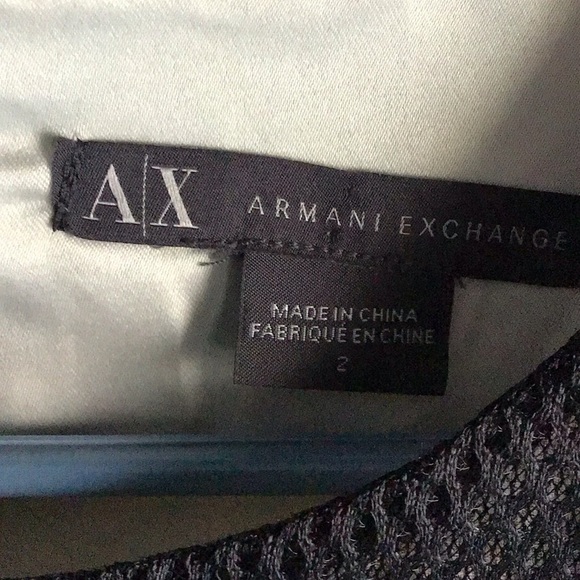 Armani Exchange netted, black and cream dress - Picture 5 of 13